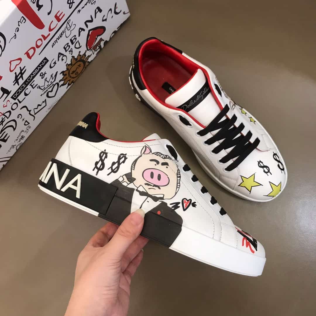 DOLCE & GABBANA PORTOFINO PADRINO PIG SNEAKERS - DG27