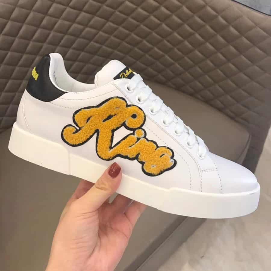 DOLCE & GABBANA PORTOFINO SNEAKERS WITH KING 1984 PATCHES