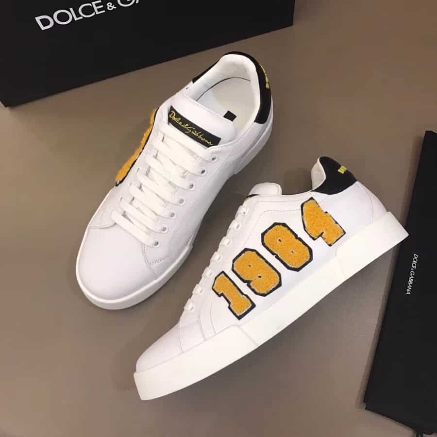 DOLCE & GABBANA PORTOFINO SNEAKERS WITH KING 1984 PATCHES