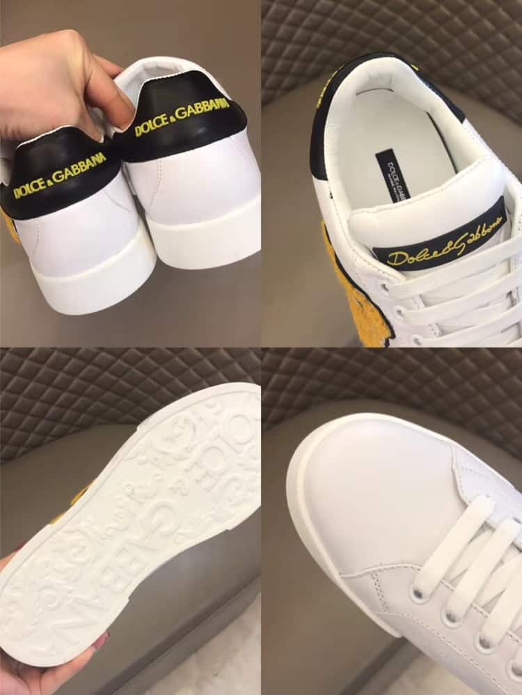 DOLCE & GABBANA PORTOFINO SNEAKERS WITH KING 1984 PATCHES