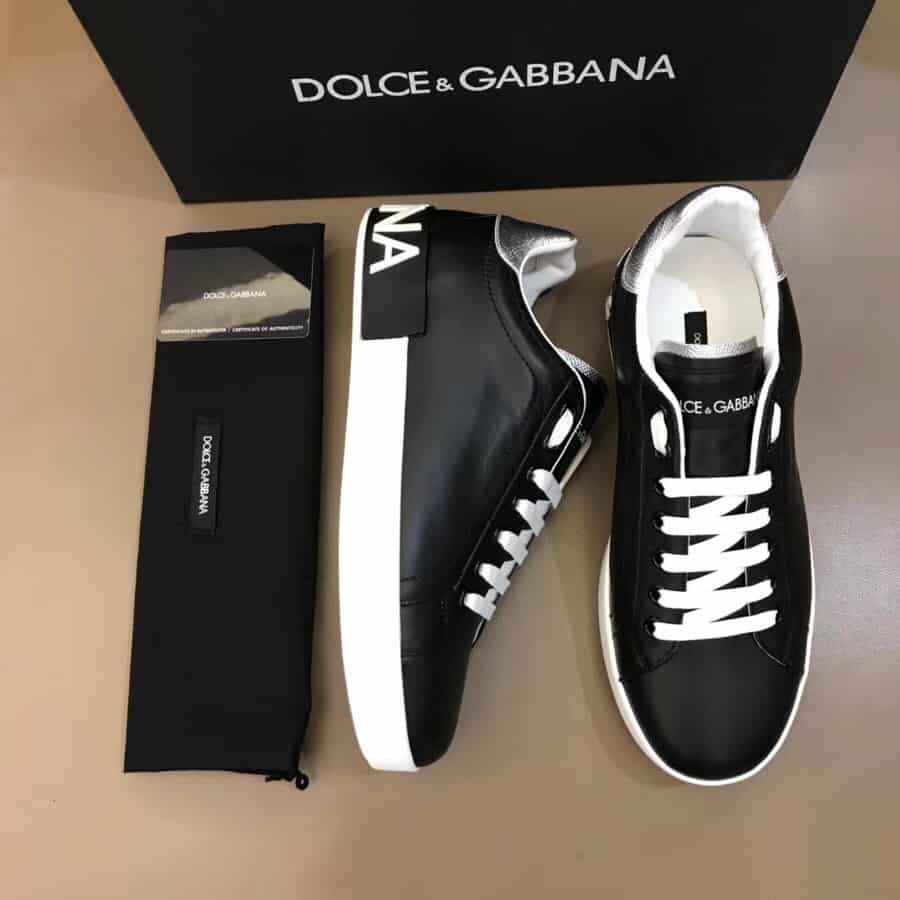 DOLCE & GABBANA CALFSKIN NAPPA PORTOFINO SNEAKERS - DG25