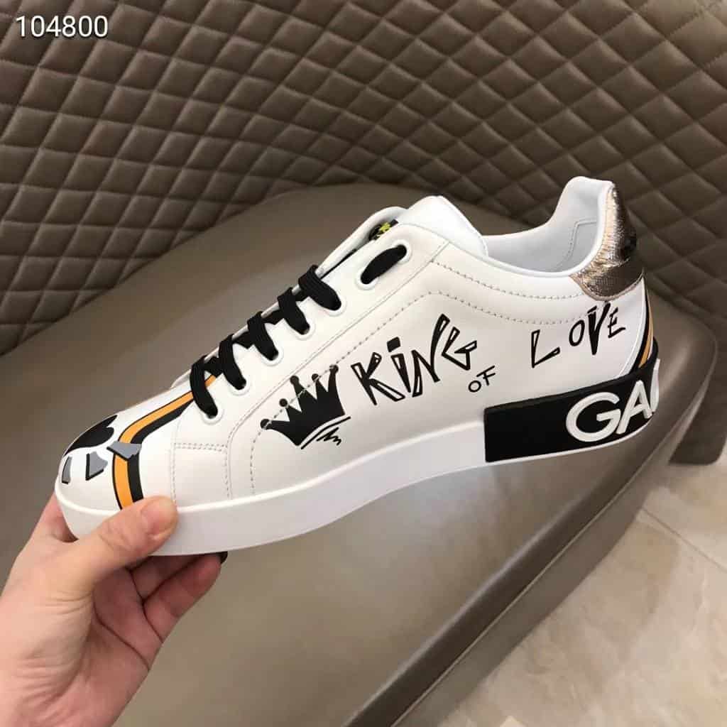 DOLCE & GABBANA PRINTED CALFSKIN PORTOFINO