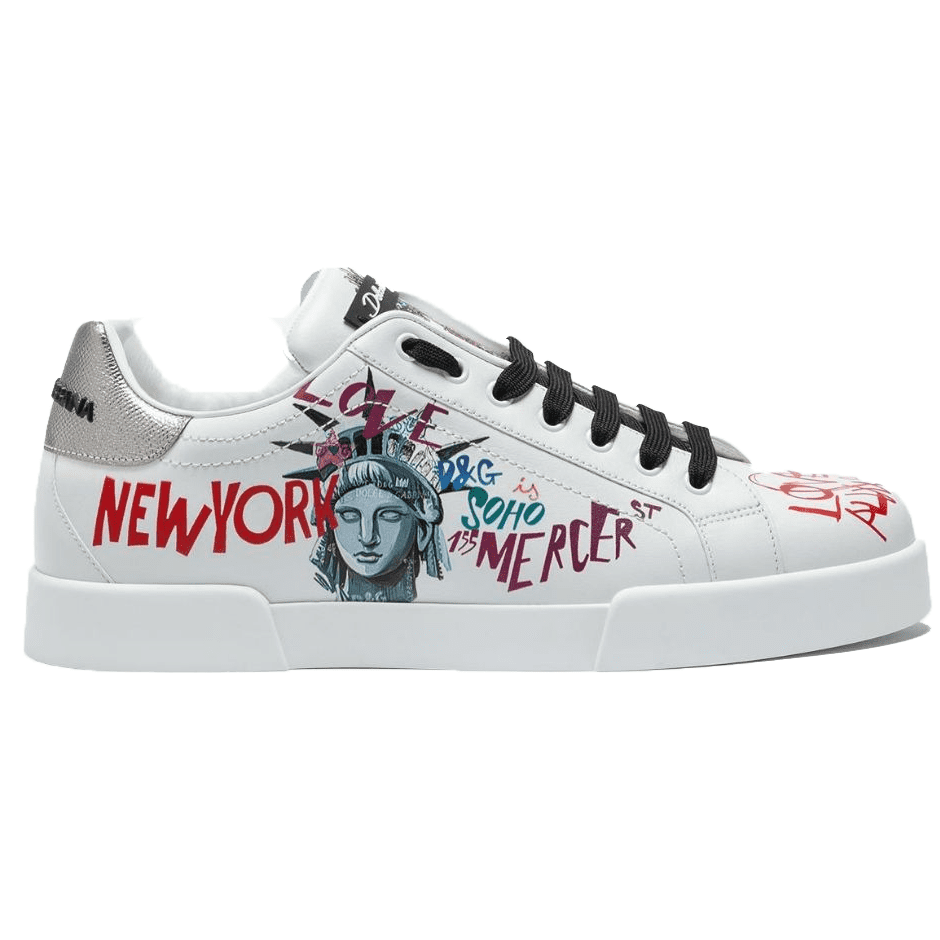 DOLCE & GABBANA PORTOFINO SNEAKERS IN PRINTED NAPPA CALFSKIN - DG6