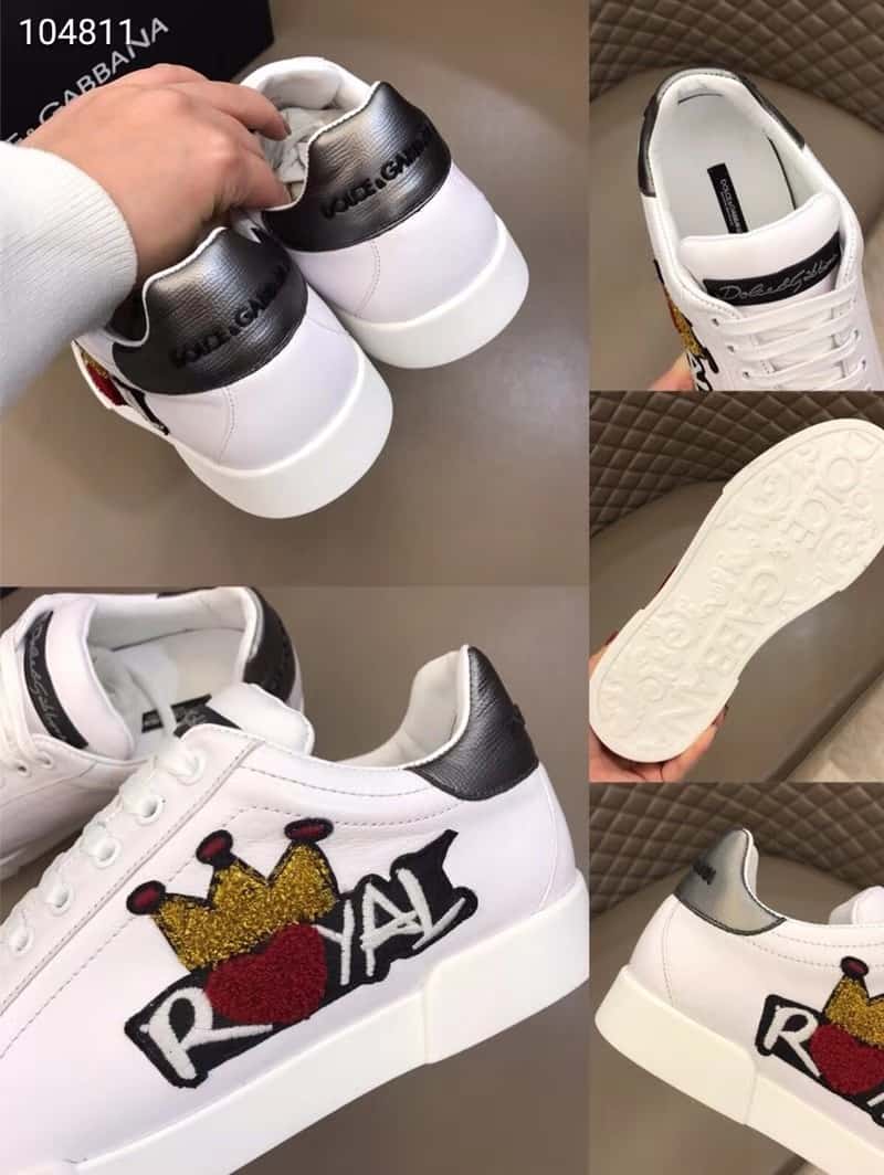 DOLCE & GABBANA ROYAL PATCH SNEAKERS - DG4
