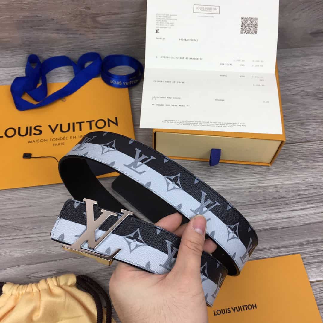 LOUIS VUITTON BELT INITIALES MONOGRAM E.CLIPSE SPLIT OUTDOOR BELT - B98