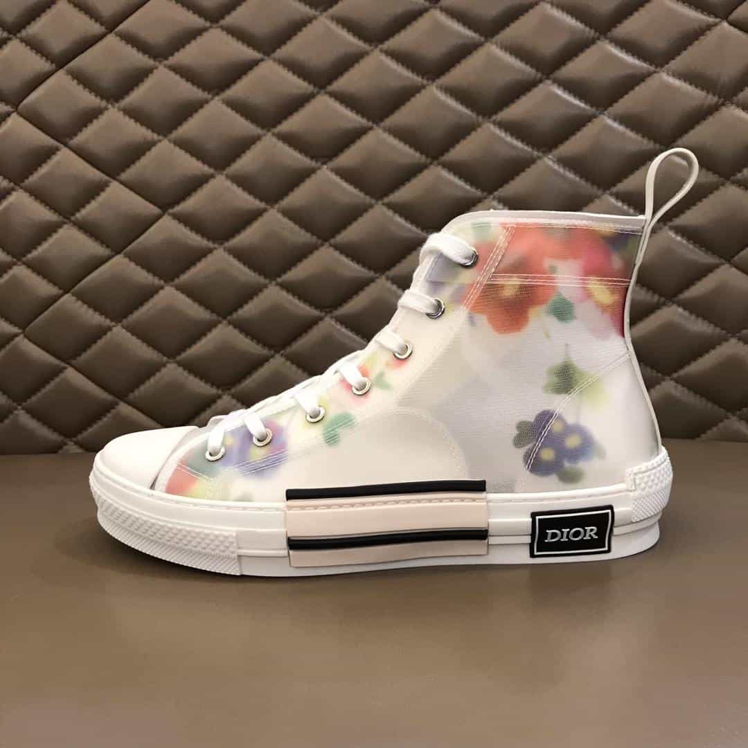 DIOR FLOWERS TECHNICAL CANVAS "B23" HIGH-TOP SNEAKER - CD12