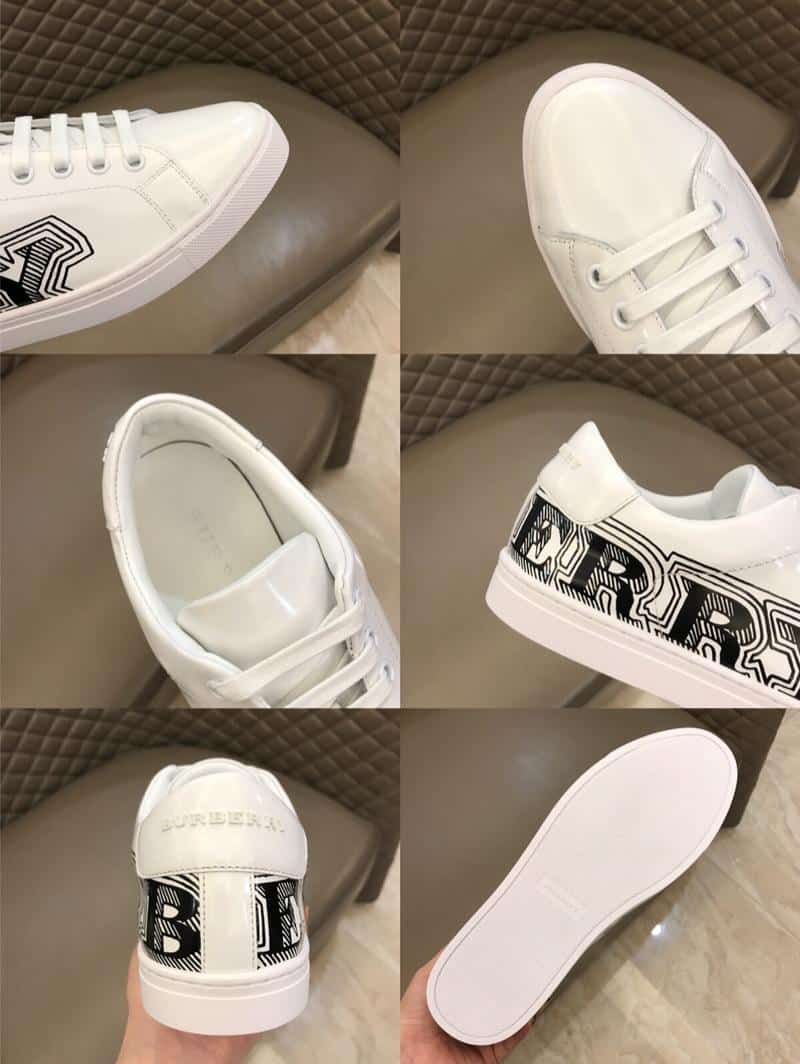 BURBERRY LEATHER SNEAKERS - BBR8