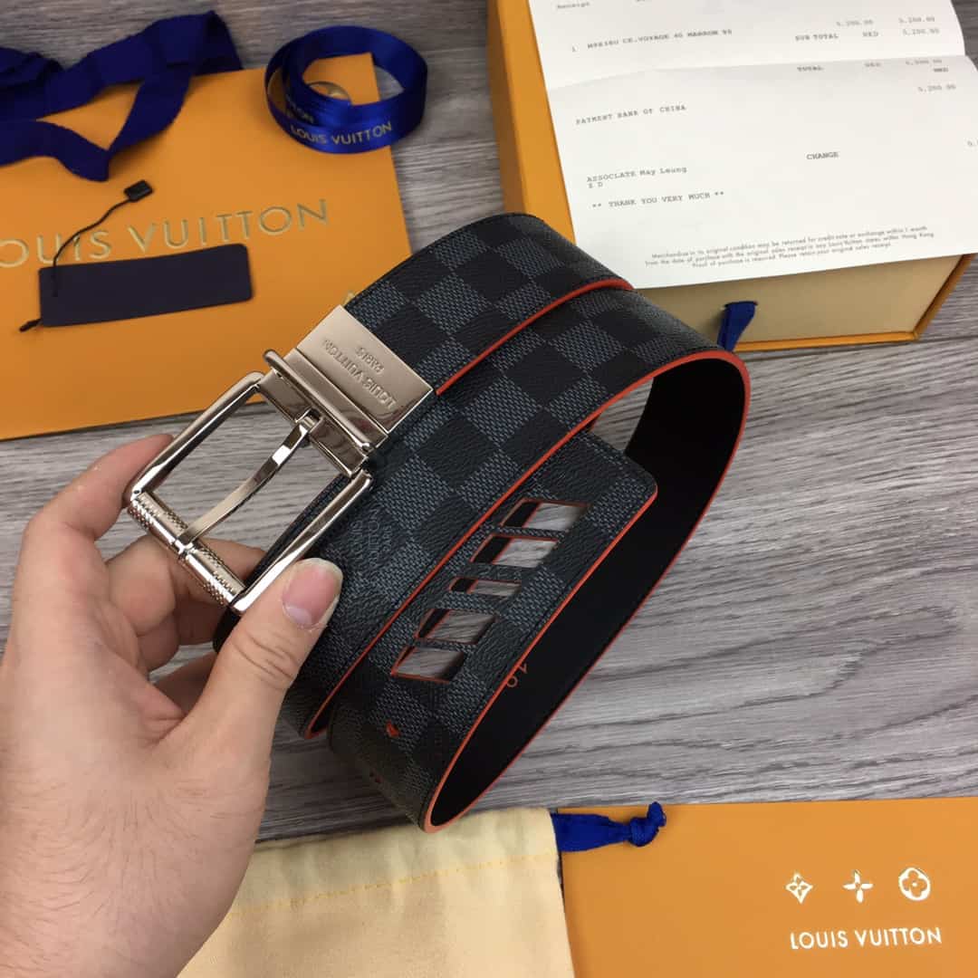 LOUIS VUITTON DA.MIER PRINT 40MM RE.VERSIBLE BELT - B136