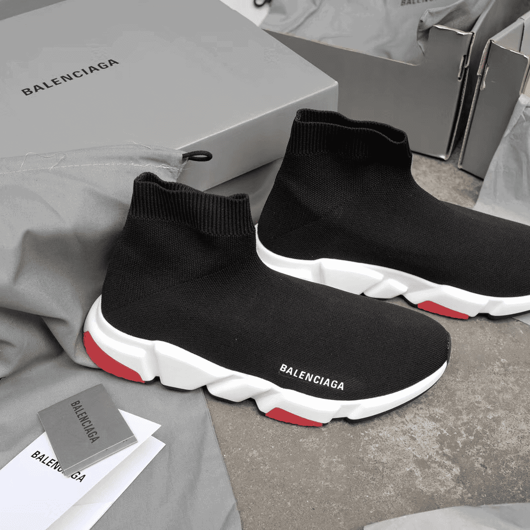 BALENCIAGA SPEED TRAINER BLACK RED - BB9