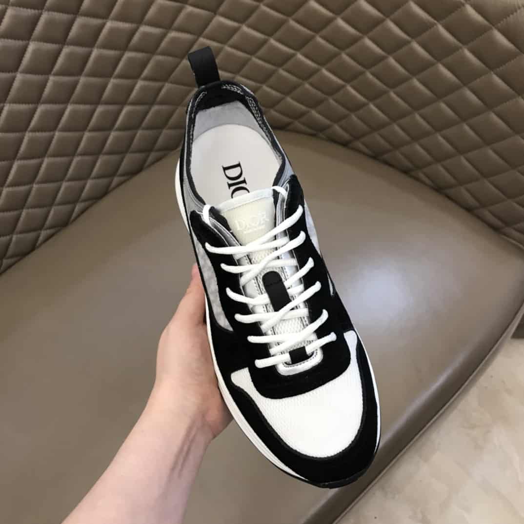 DIOR B25 OBLIQUE BLACK SUEDE RUNNER - CD37