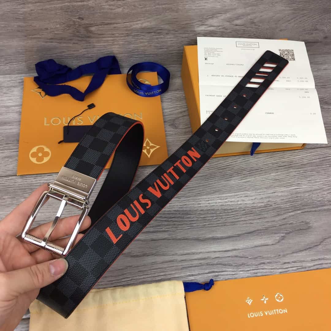 LOUIS VUITTON DA.MIER PRINT 40MM RE.VERSIBLE BELT - B136