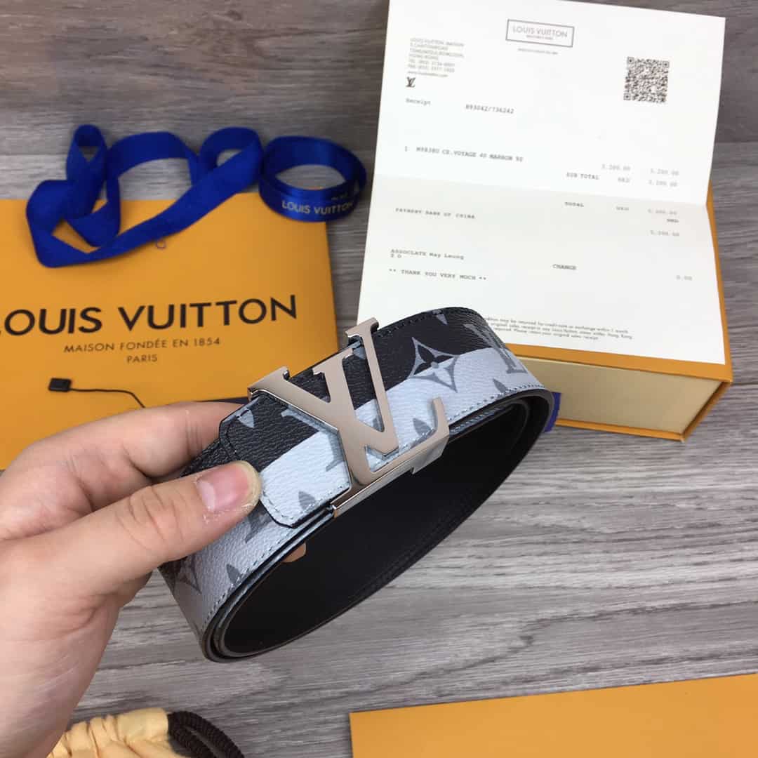 LOUIS VUITTON BELT INITIALES MONOGRAM E.CLIPSE SPLIT OUTDOOR BELT - B98