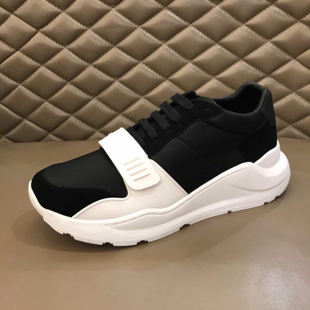 BURBERRY SUEDE AND NEOPRENE HIGH-TOP SNEAKERS - BBR20