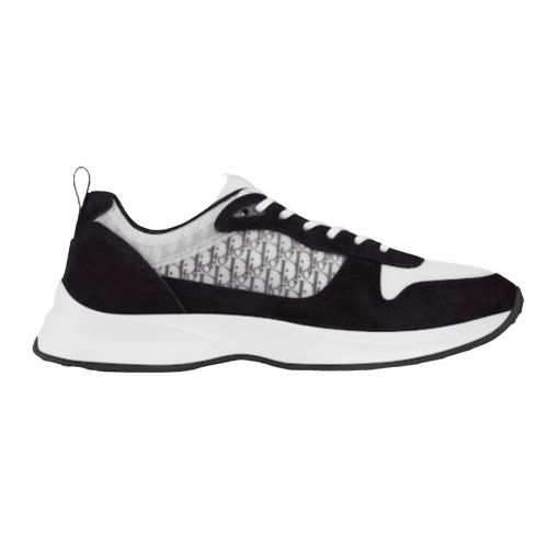 DIOR B25 OBLIQUE BLACK SUEDE RUNNER - CD37