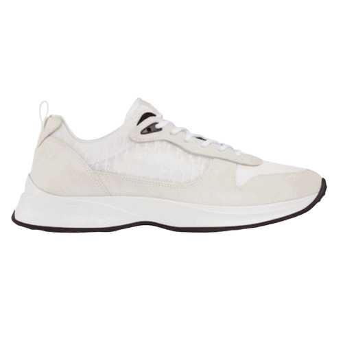 DIOR B25 OBLIQUE WHITE SUEDE RUNNER - CD38
