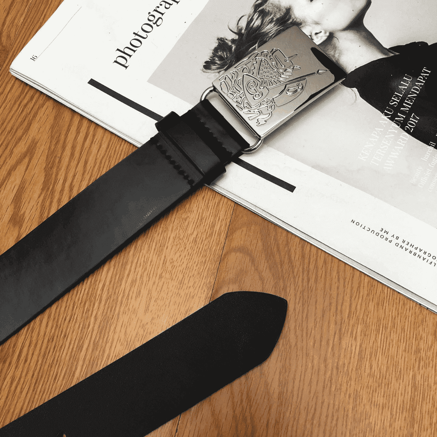 BURBERRY BLACK MEN'S LUKE LEATHER BELT - B24