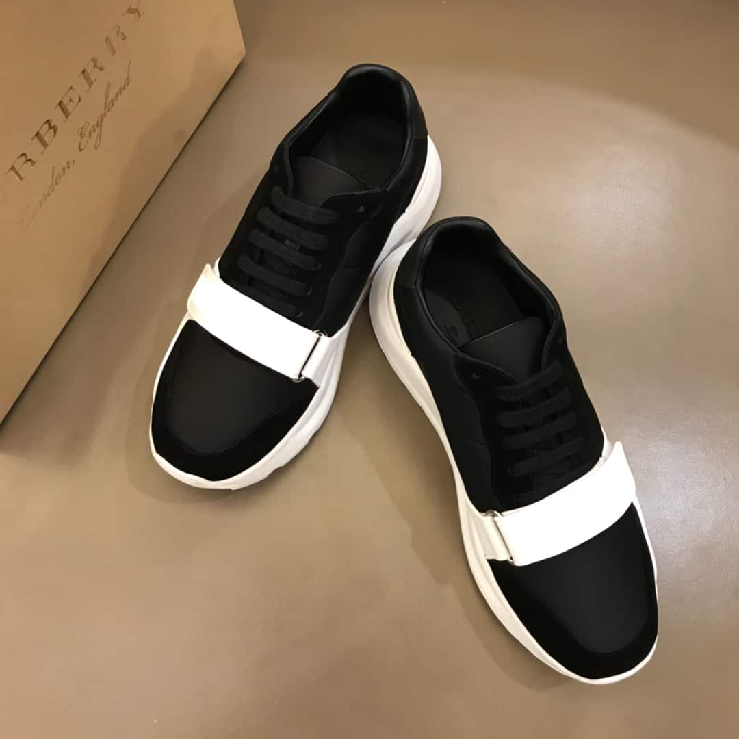 BURBERRY SUEDE AND NEOPRENE HIGH-TOP SNEAKERS - BBR20