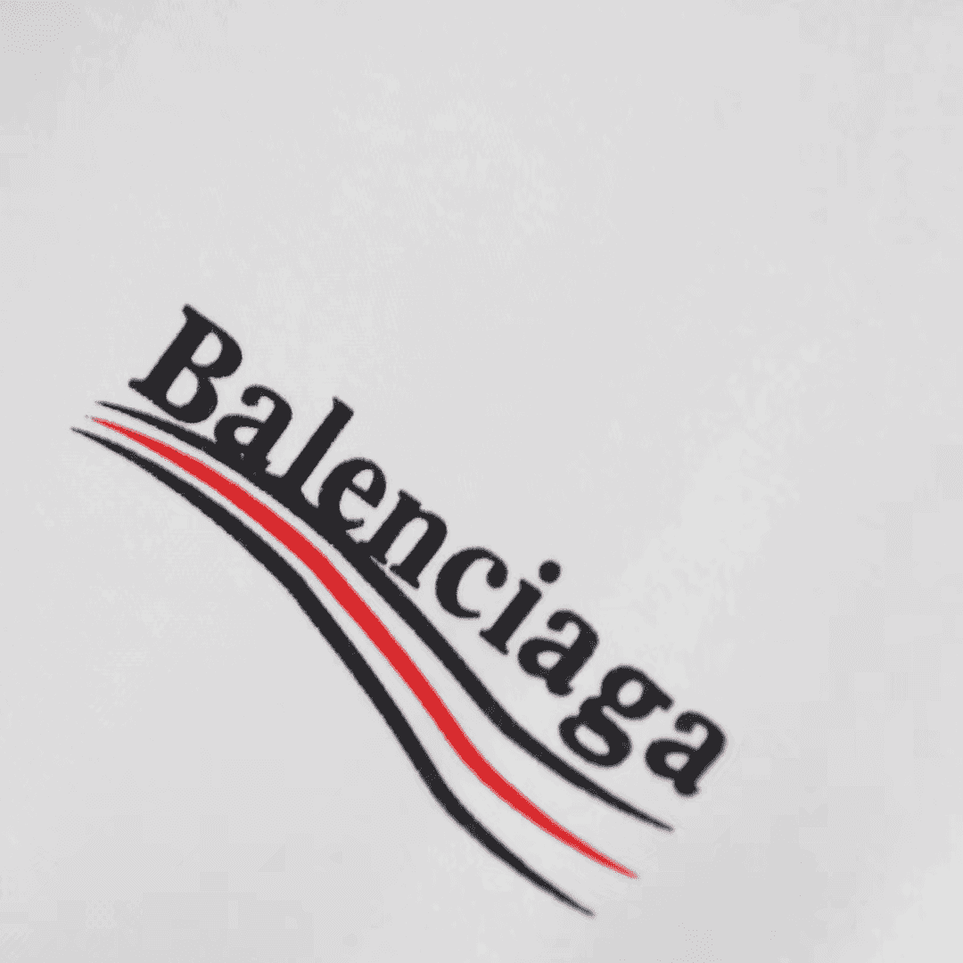 BALENCIAGA POLITICAL CAMPAIGN SMALL FIT T-SHIRT IN WHITE VINTAGE JERSEY