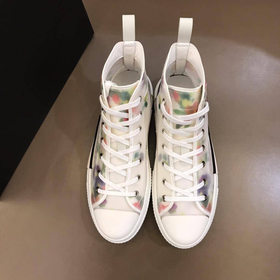DIOR FLOWERS TECHNICAL CANVAS "B23" HIGH-TOP SNEAKER - CD12