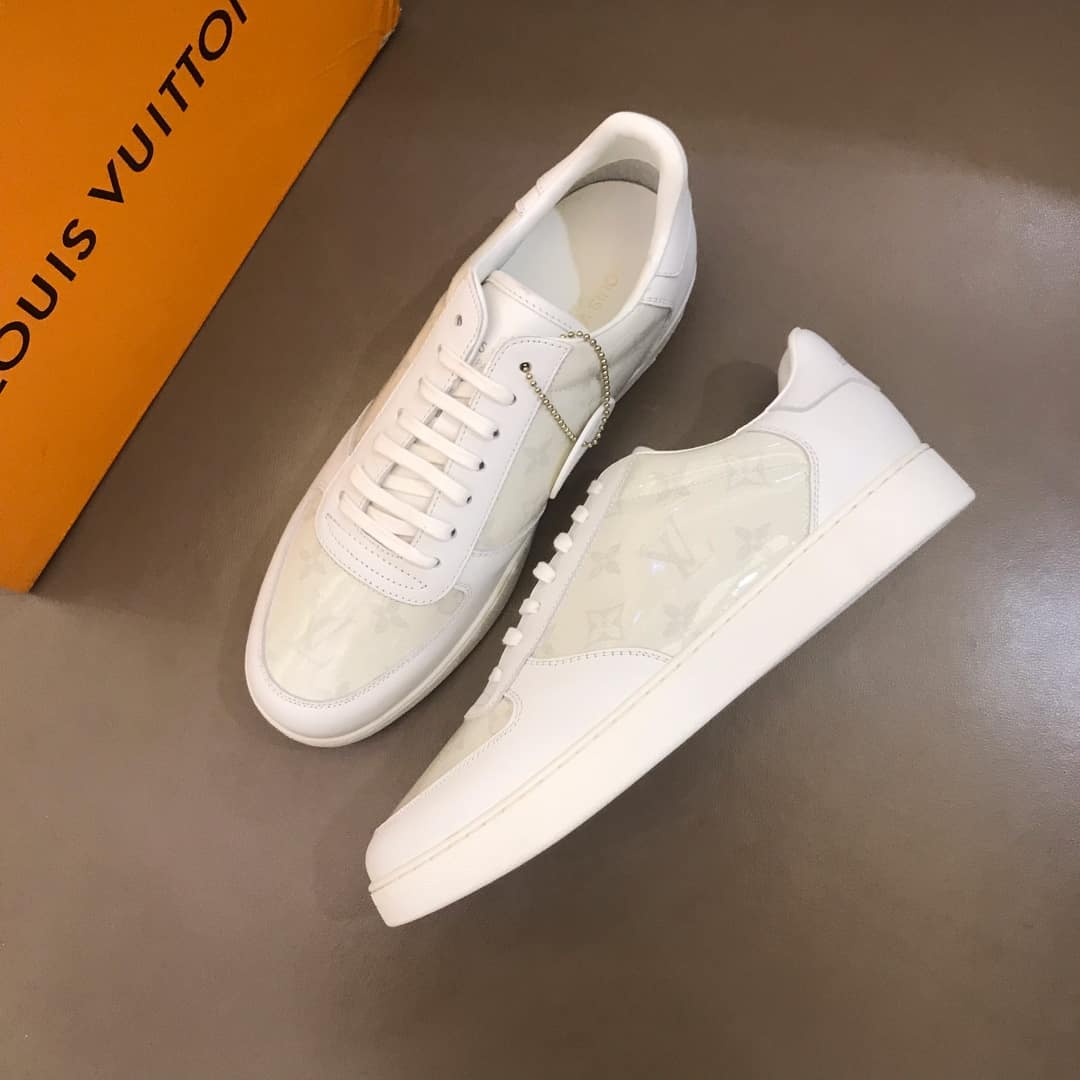 LOUIS VUITTON WHITE MONOGRAM TRANSPARENT RIVOLI SNEAKER