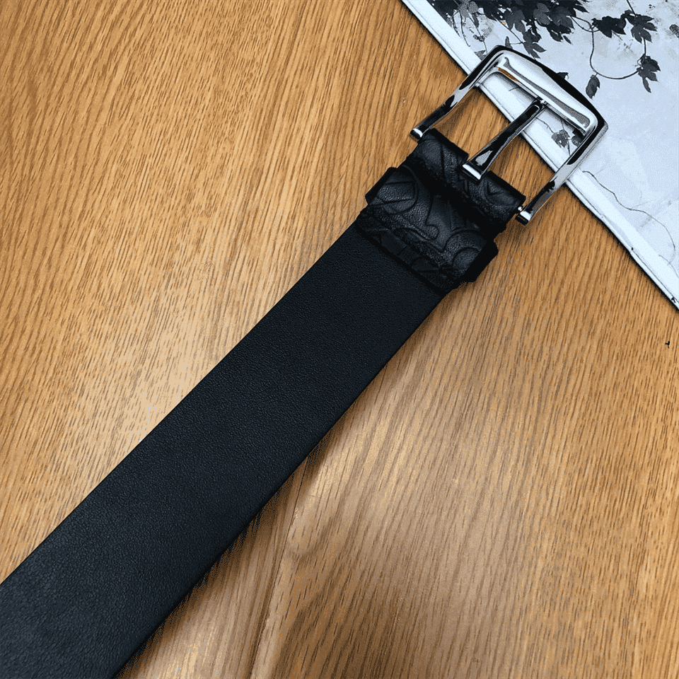 BURBERRY MONOGRAM LEATHER BELT - B22