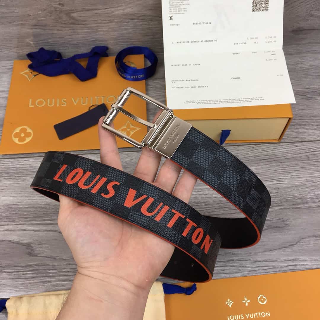 LOUIS VUITTON DA.MIER PRINT 40MM RE.VERSIBLE BELT - B136