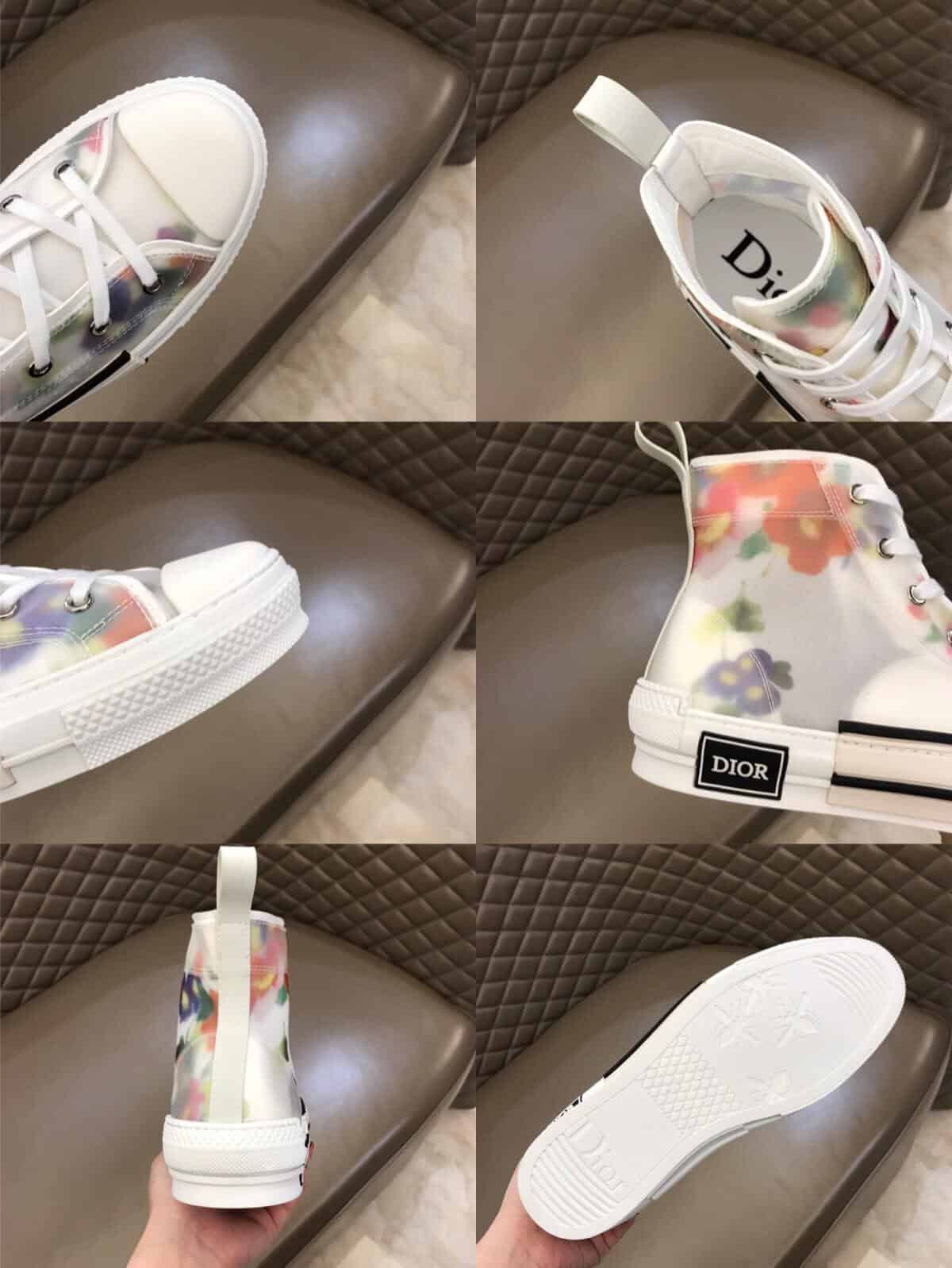 DIOR FLOWERS TECHNICAL CANVAS "B23" HIGH-TOP SNEAKER - CD12