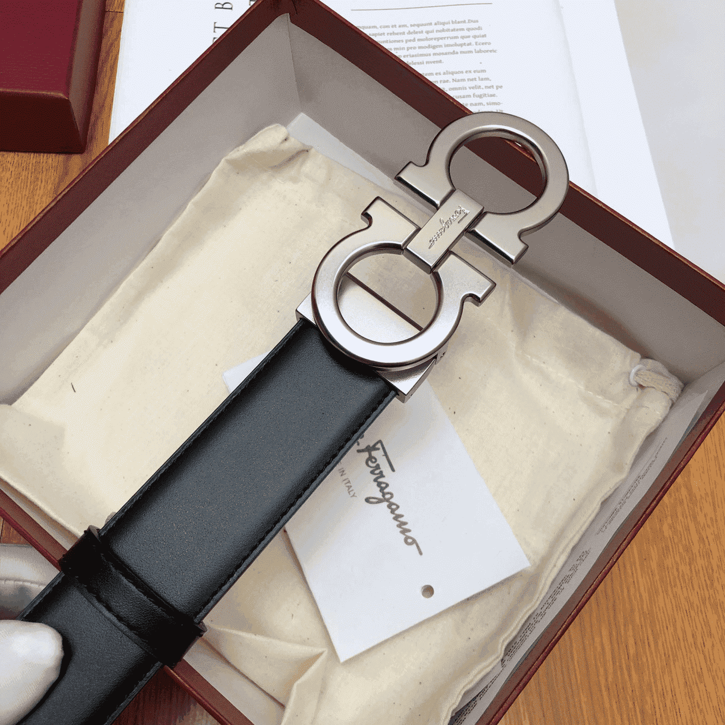 SALVATORE FERRAGAMO DOUBLE GANCIO BELT - B28