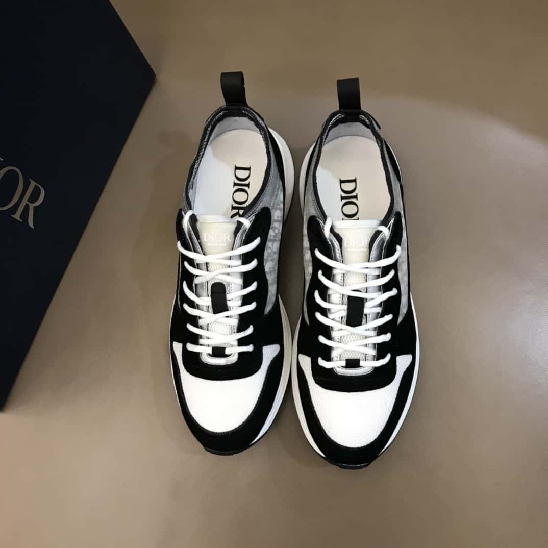 DIOR B25 OBLIQUE BLACK SUEDE RUNNER - CD37