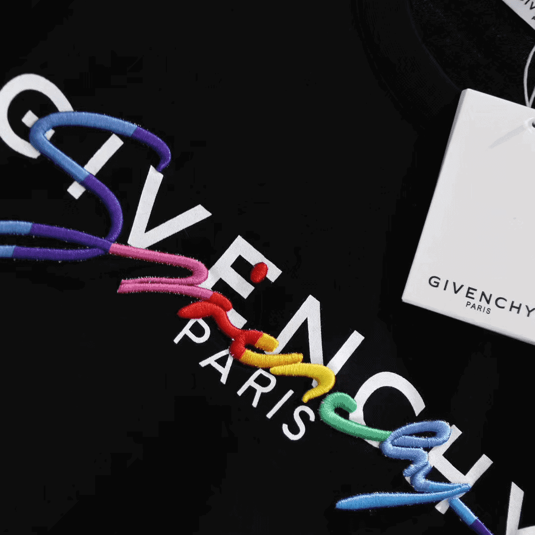 GIVENCHY RAINBOW SIGNATURE COTTON T-SHIRT - GVC4