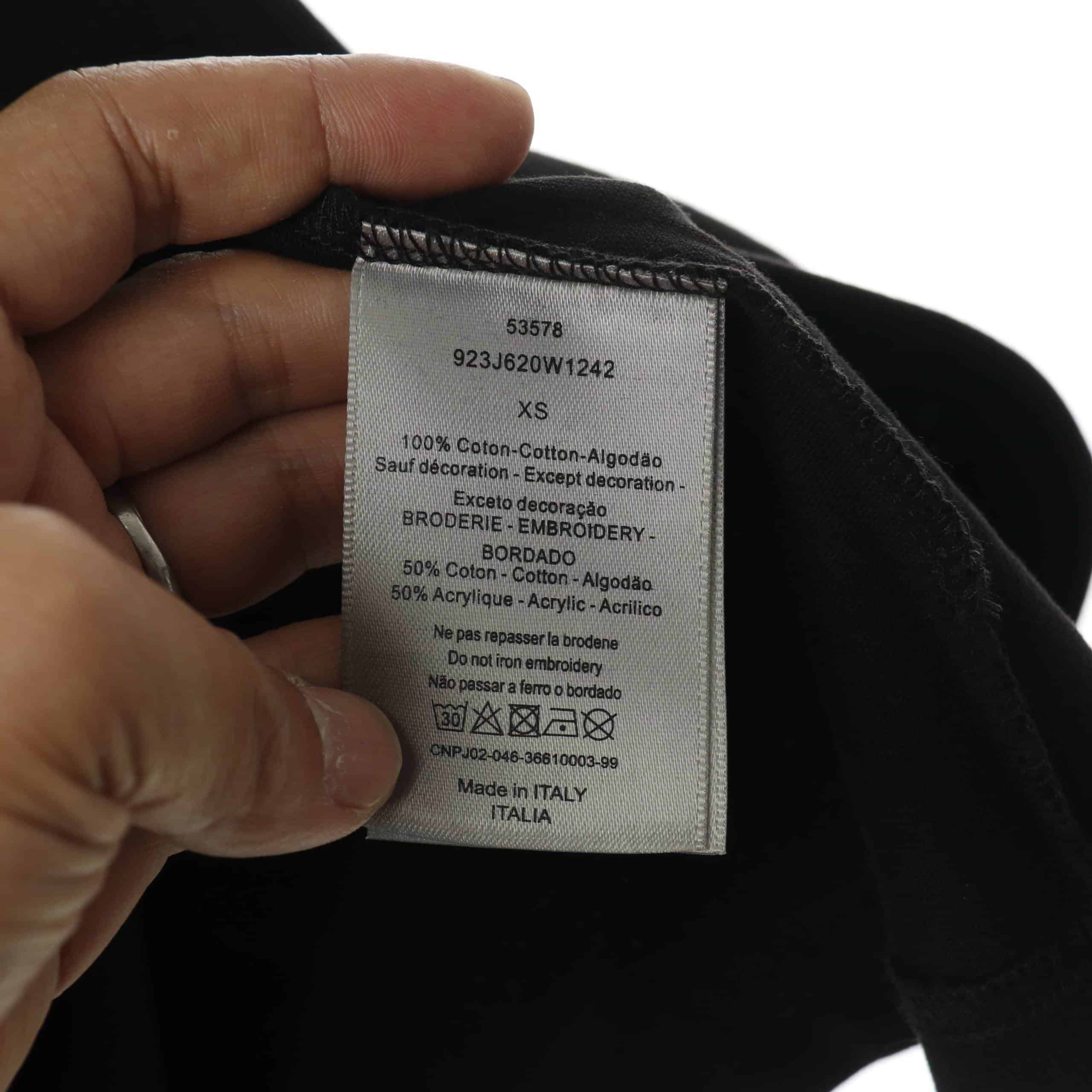 DIOR COUPLE BASKETBALL TIGHT-KNIT BLACK T-SHIRT