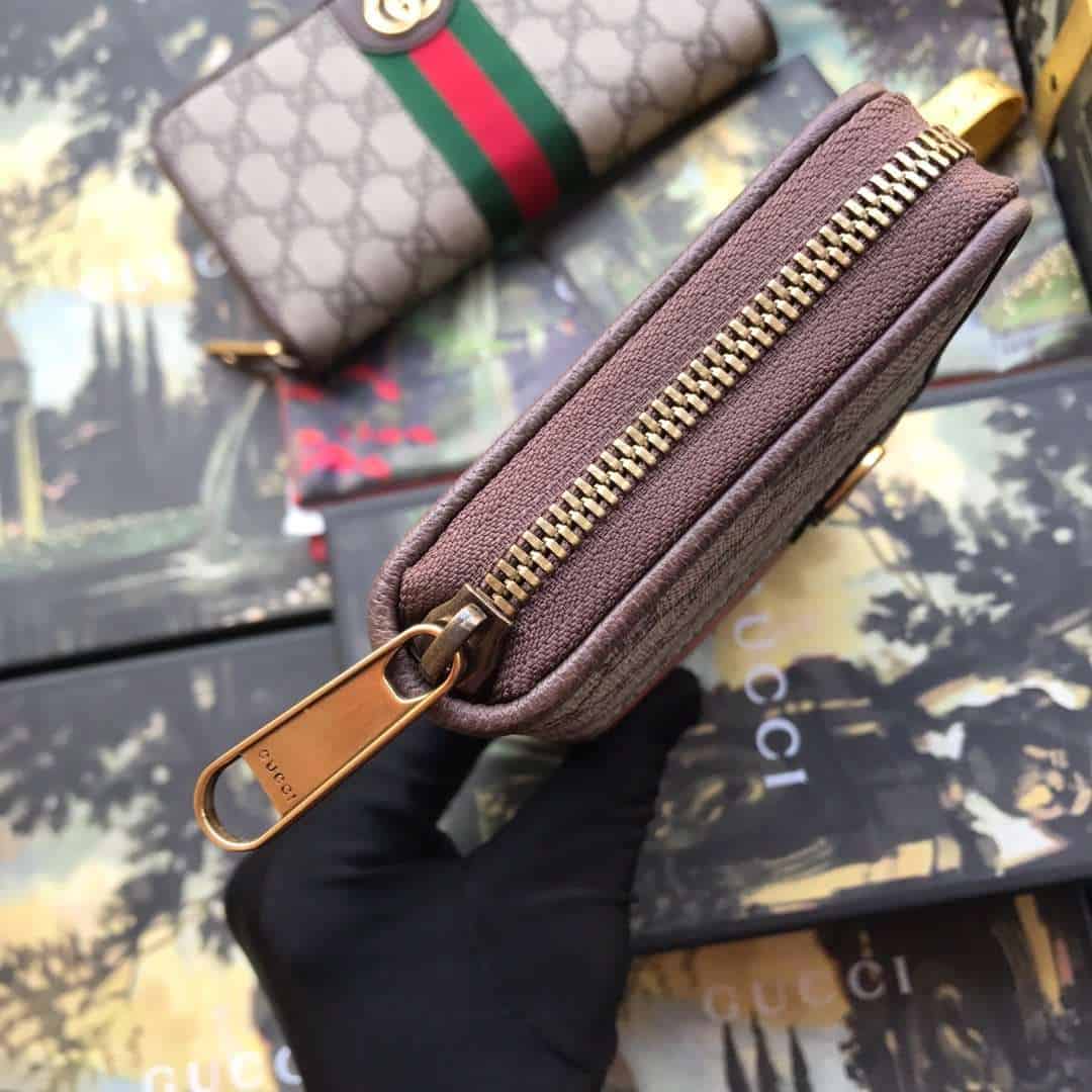 GUCCI OPHIDIA GG ZIP AROUND WALLET