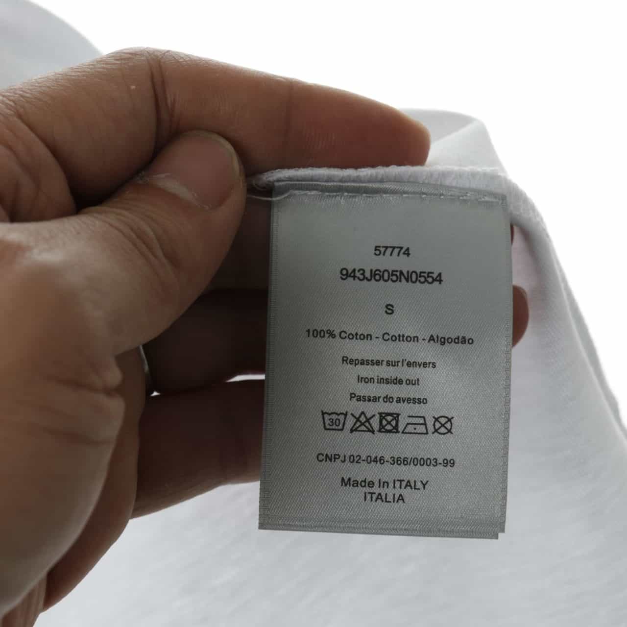 DIOR LETTER RENDERING HEAT TRANSFER LOGO T-SHIRT