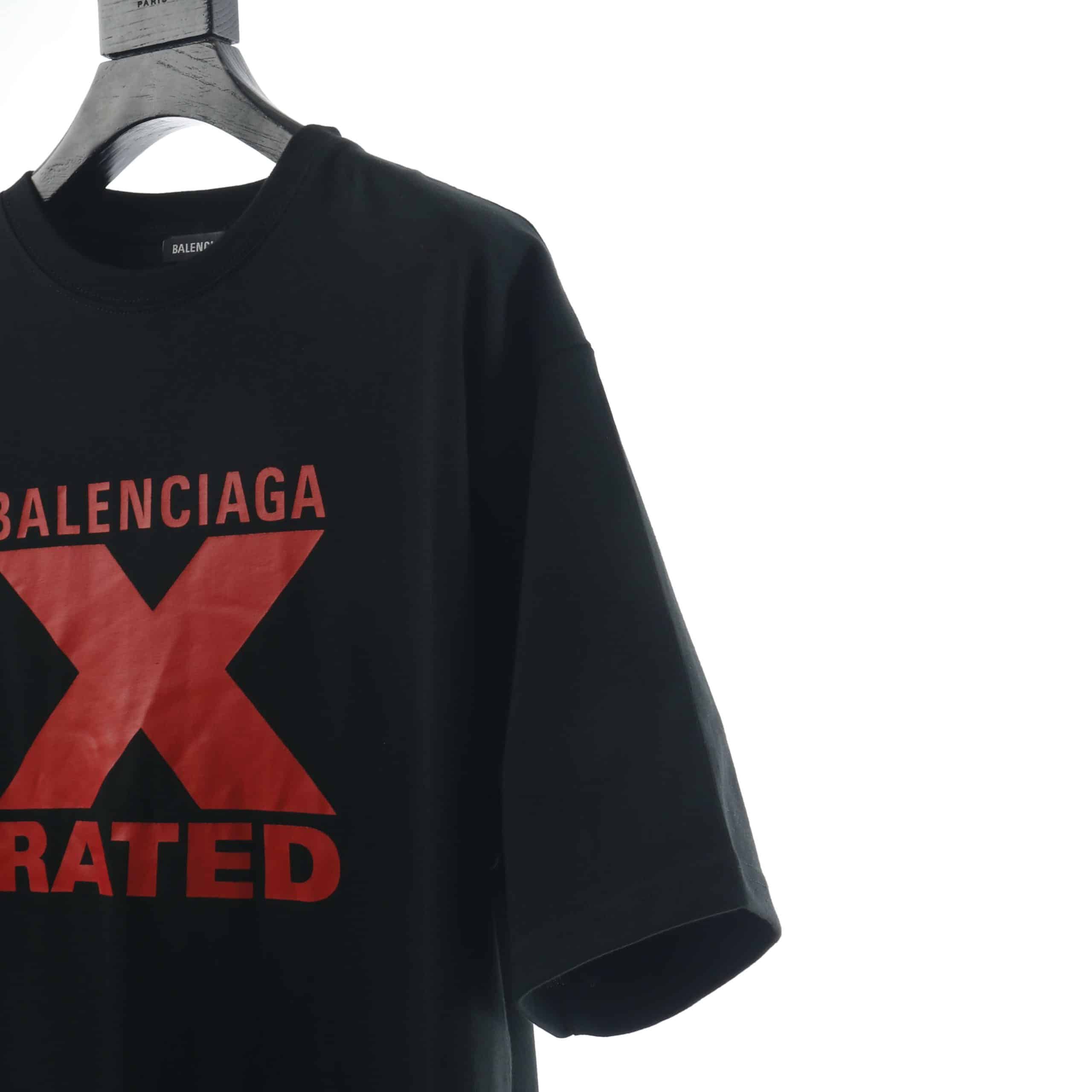 BALENCIAGA CHEST RED X PRINTEED T SHIRT