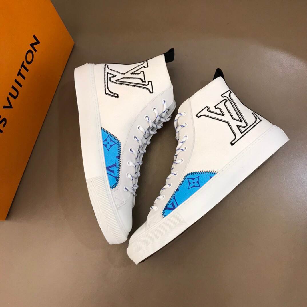 LOUIS VUITTON TATTOO HIGH TOP WHITE SNEAKER - LV76