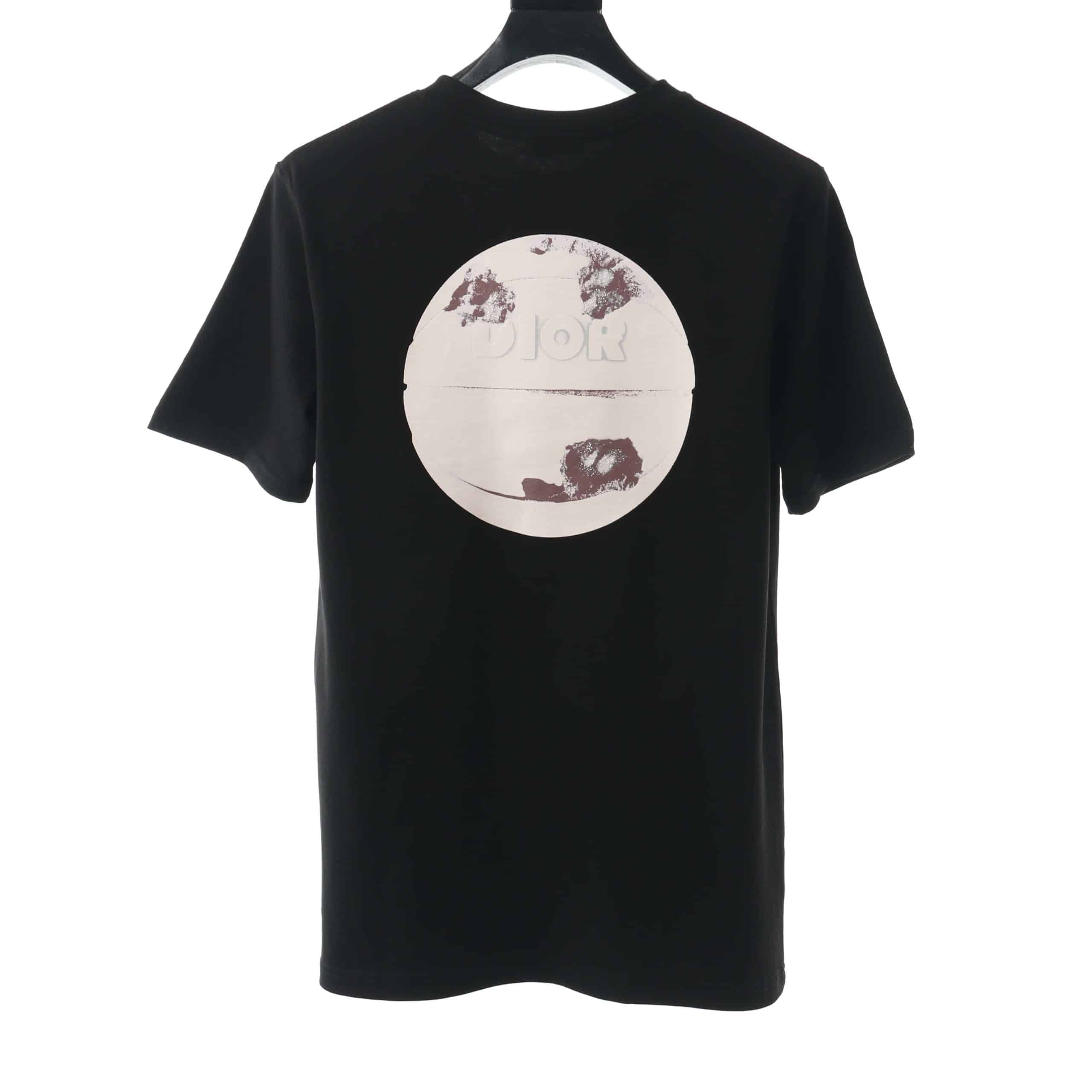 DIOR COUPLE BASKETBALL TIGHT-KNIT BLACK T-SHIRT