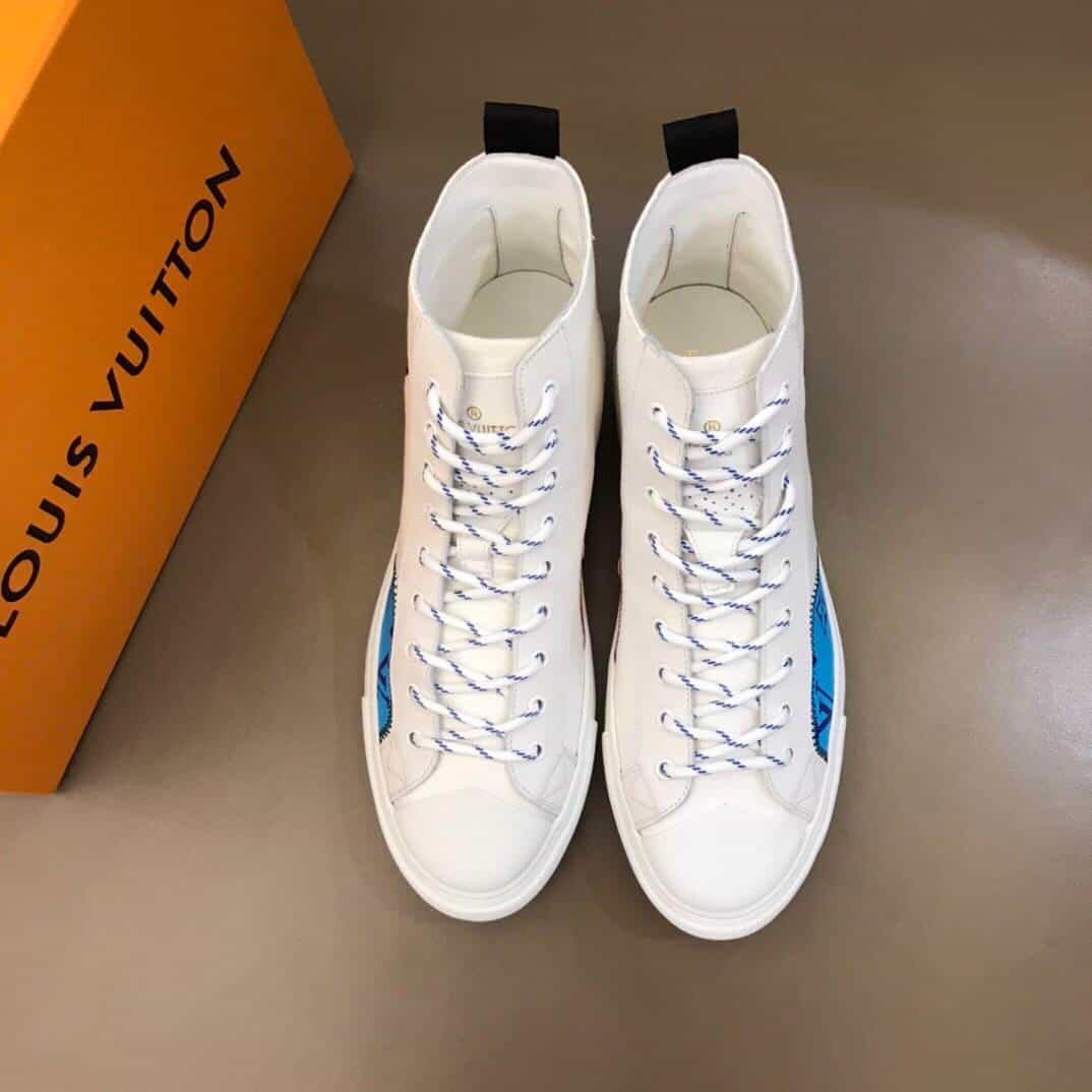LOUIS VUITTON TATTOO HIGH TOP WHITE SNEAKER - LV76