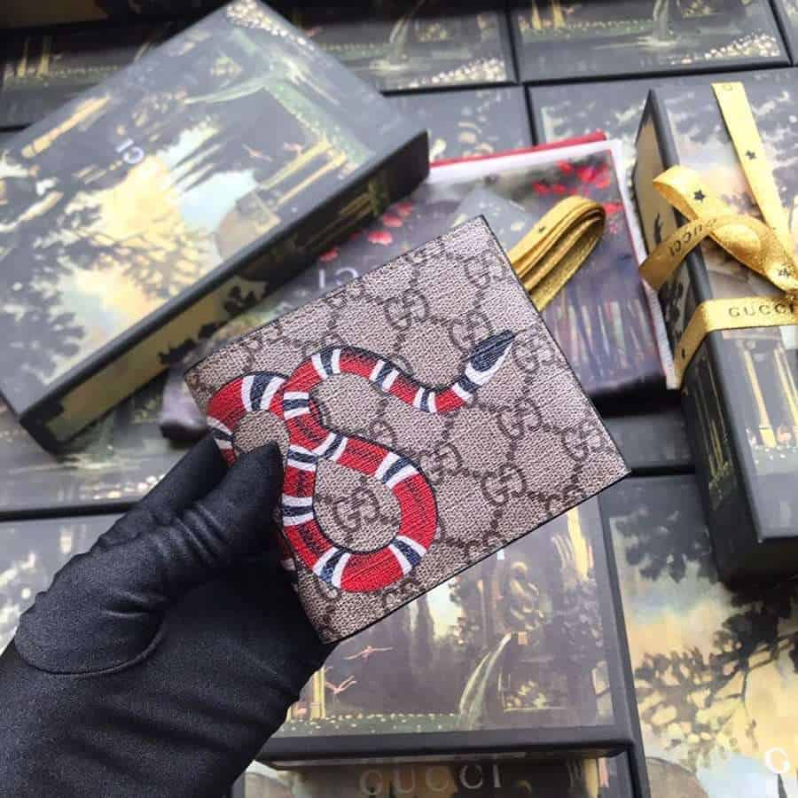 GUCCI KINGSNAKE PRINT GG SUPREME WALLET