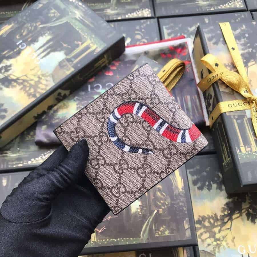 GUCCI KINGSNAKE PRINT GG SUPREME WALLET