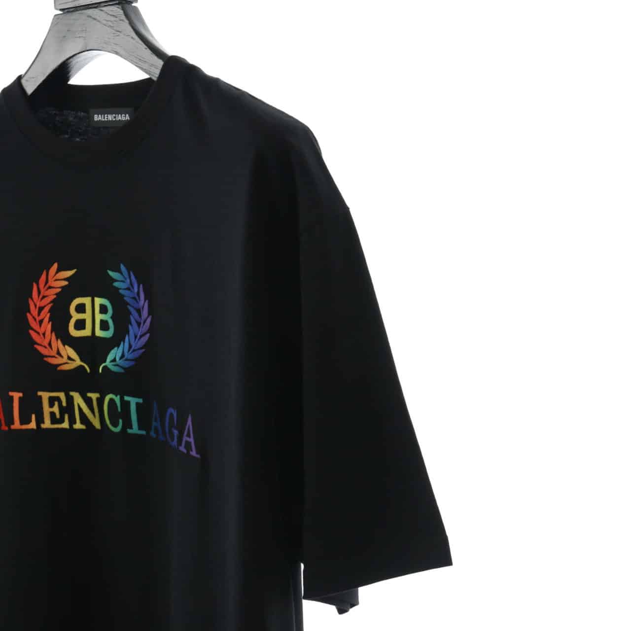 BALENCIAGA RAINBOW SHORT SLEEVE T SHIRT