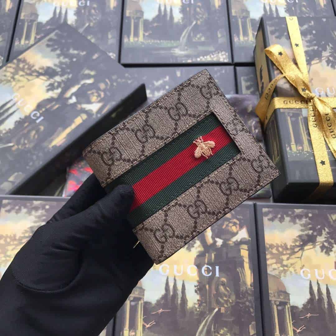 GUCCI WEB GG SUPREME WALLET