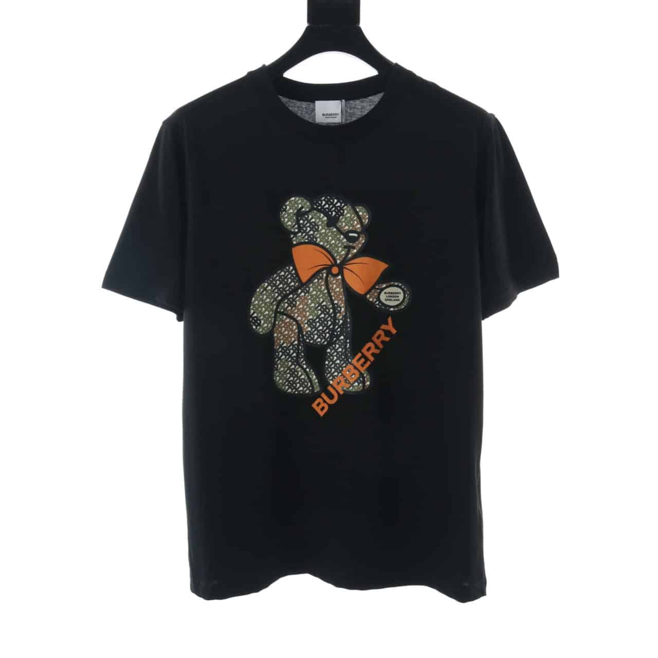 BURBERRY BOW BEAR PRINT SHORT BLACK SLEEVE