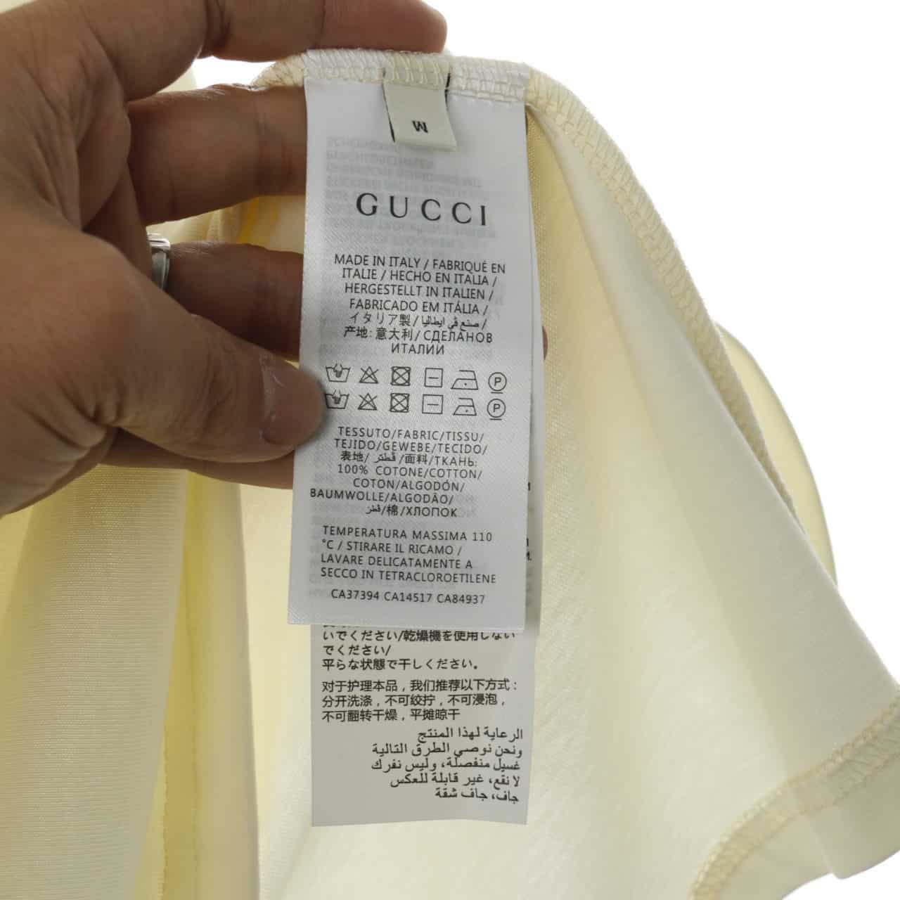 GUCCI 20SS FIVE STAR SQUARE LOGO SHORT SLEEVE T SHIRT