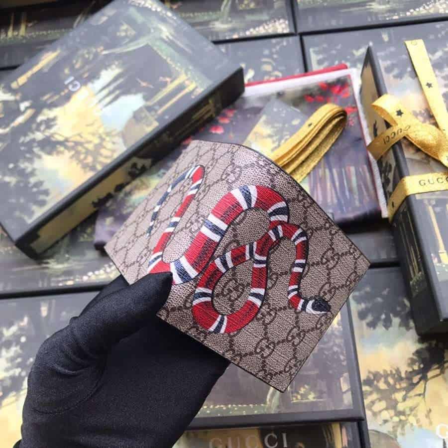 GUCCI KINGSNAKE PRINT GG SUPREME WALLET
