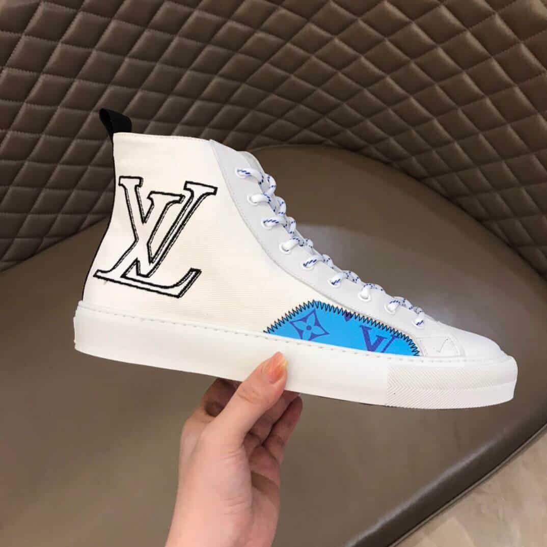 LOUIS VUITTON TATTOO HIGH TOP WHITE SNEAKER - LV76