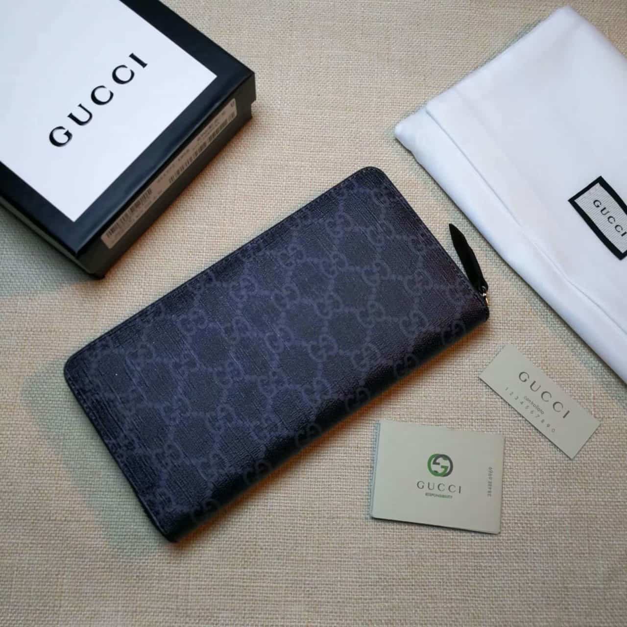 GUCCI WALLET KINGSNAKE PRINT GG SUPREME ZIP GC1