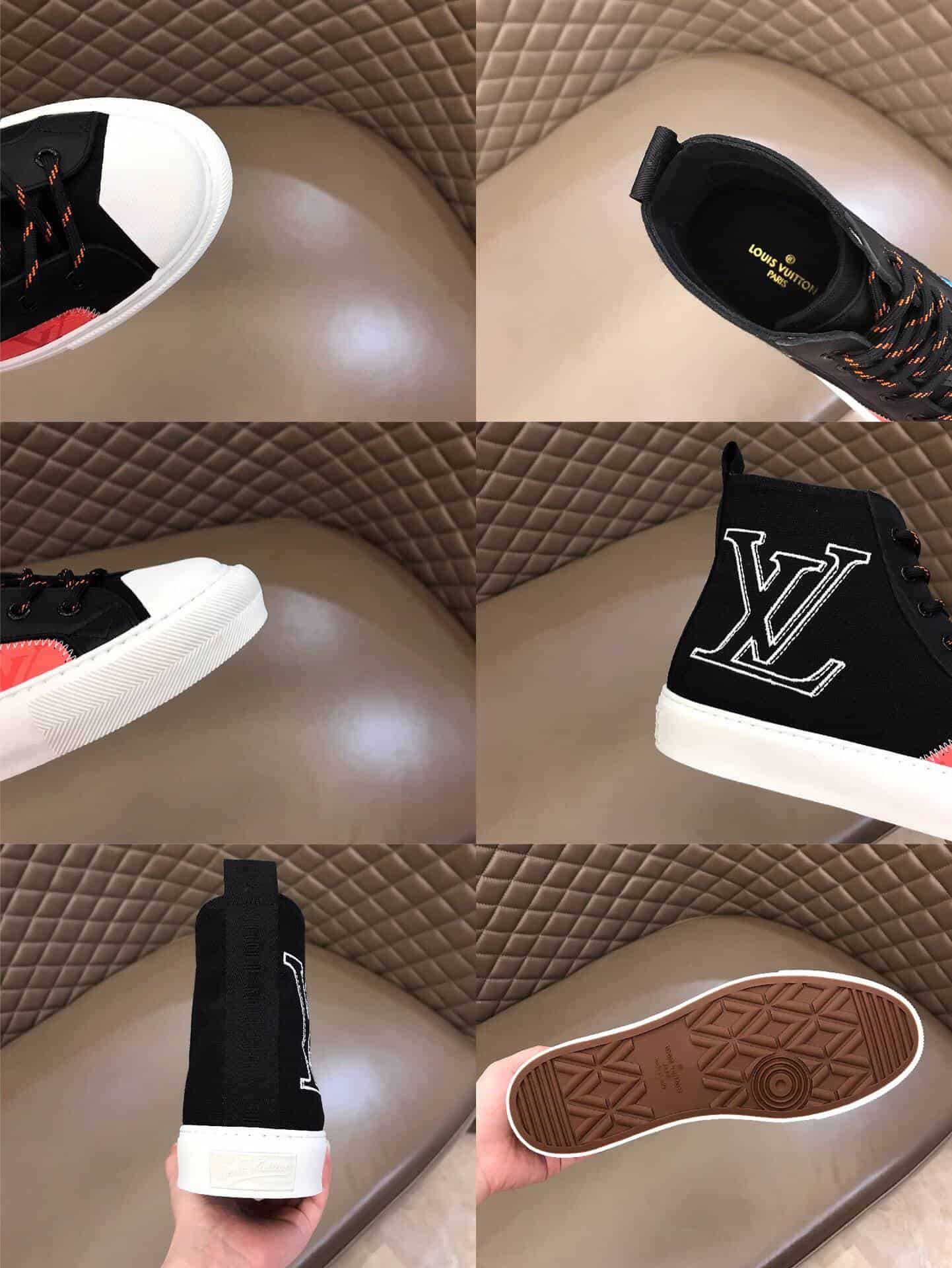 LOUIS VUITTON TATTOO HIGH TOP BLACK SNEAKER - LV77
