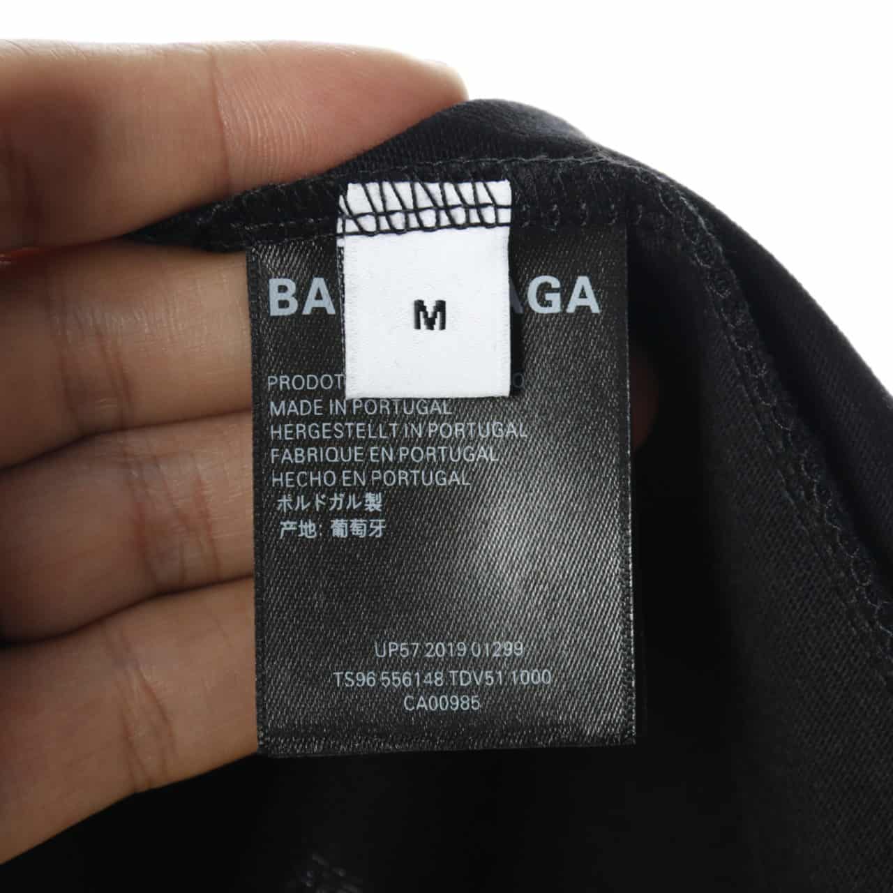 BALENCIAGA CROWN EMBROIDERED BLACK T SHIRT