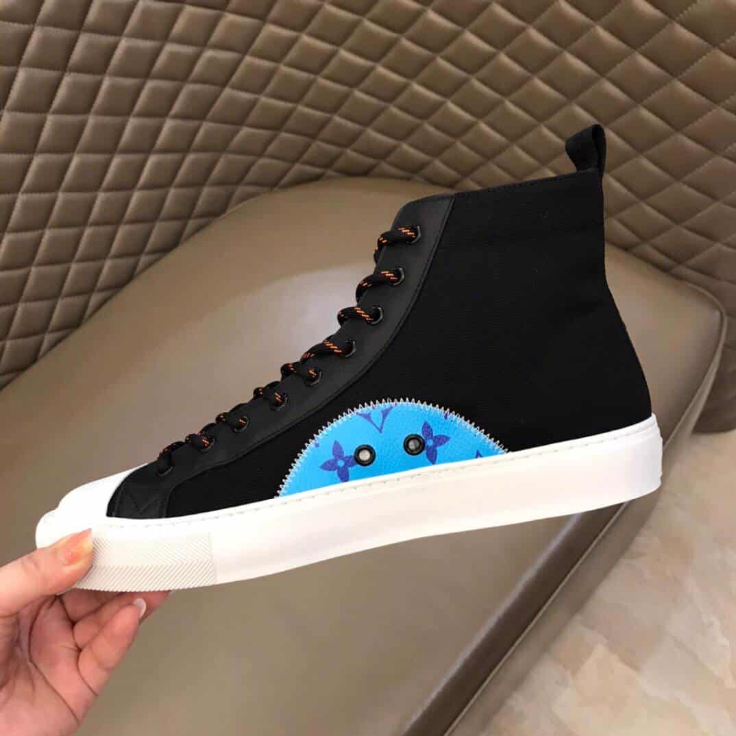 LOUIS VUITTON TATTOO HIGH TOP BLACK SNEAKER - LV77