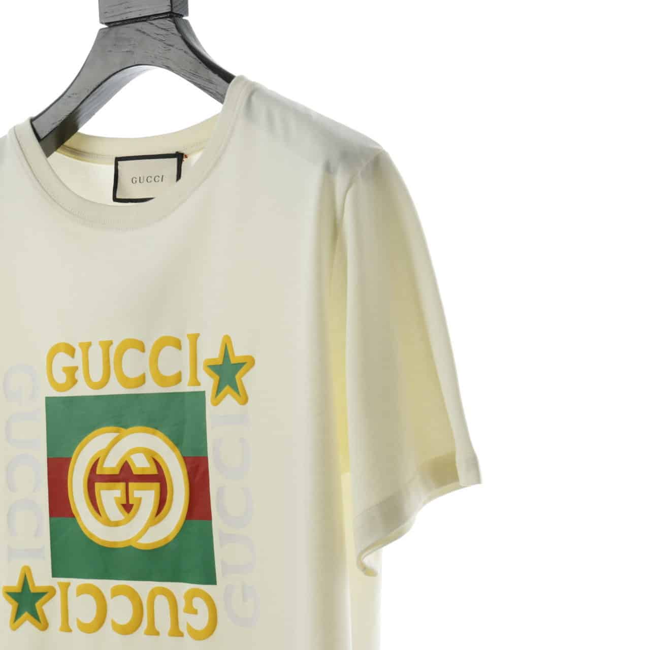 GUCCI 20SS FIVE STAR SQUARE LOGO SHORT SLEEVE T SHIRT